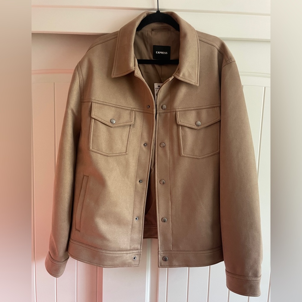 Express Men's Classic Tan Trucker Jacket